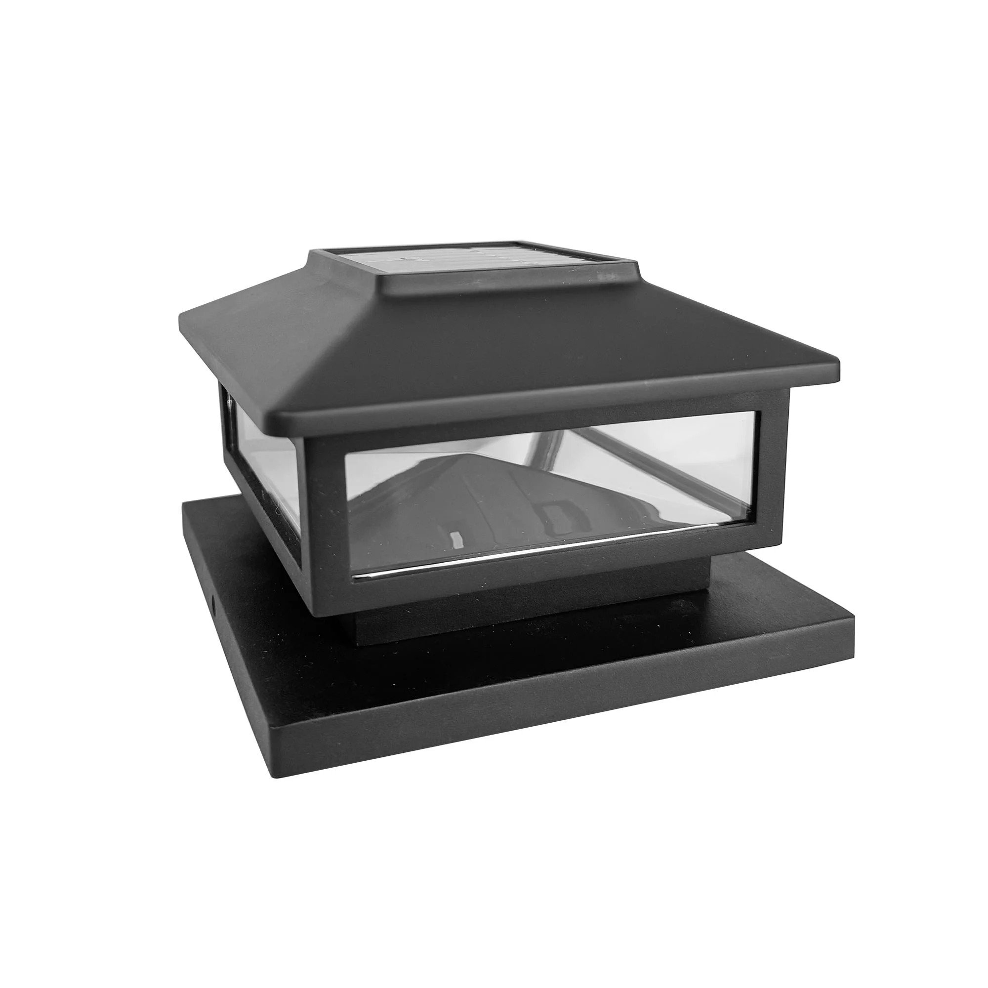 Better Homes & Gardens Nico Solar Powered Black Outdoor LED Deck Post Cap Light, 20 Lumens | Walmart (US)