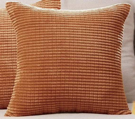 Fall Burnt Orange Corduroy Pillow Cover | Etsy (US)