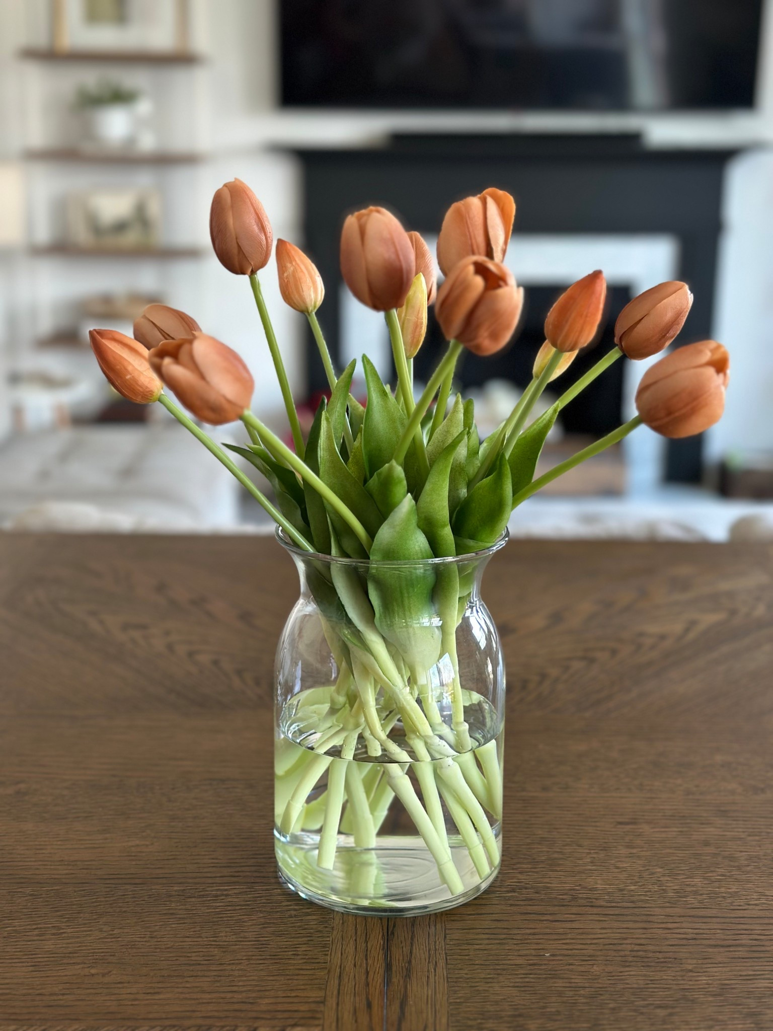 I am shocked at how real these tulips look! $24 for 15 stems!  #homedecor #tulips 