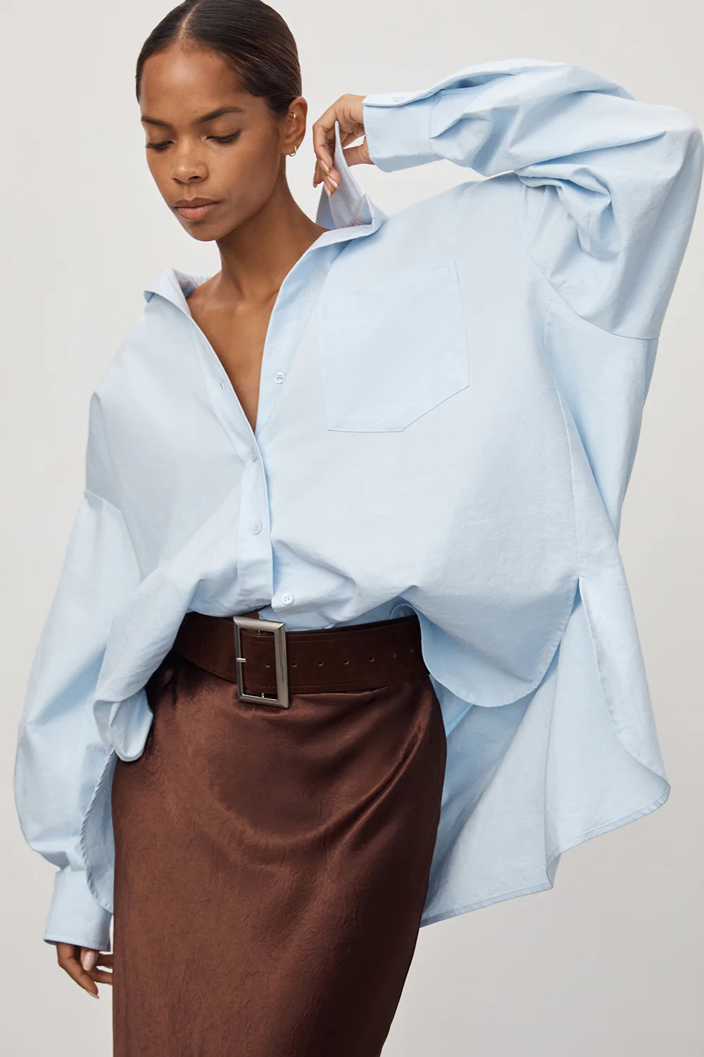RHEA 2.0 ICE BLUE COTTON SHIRT | DISSH