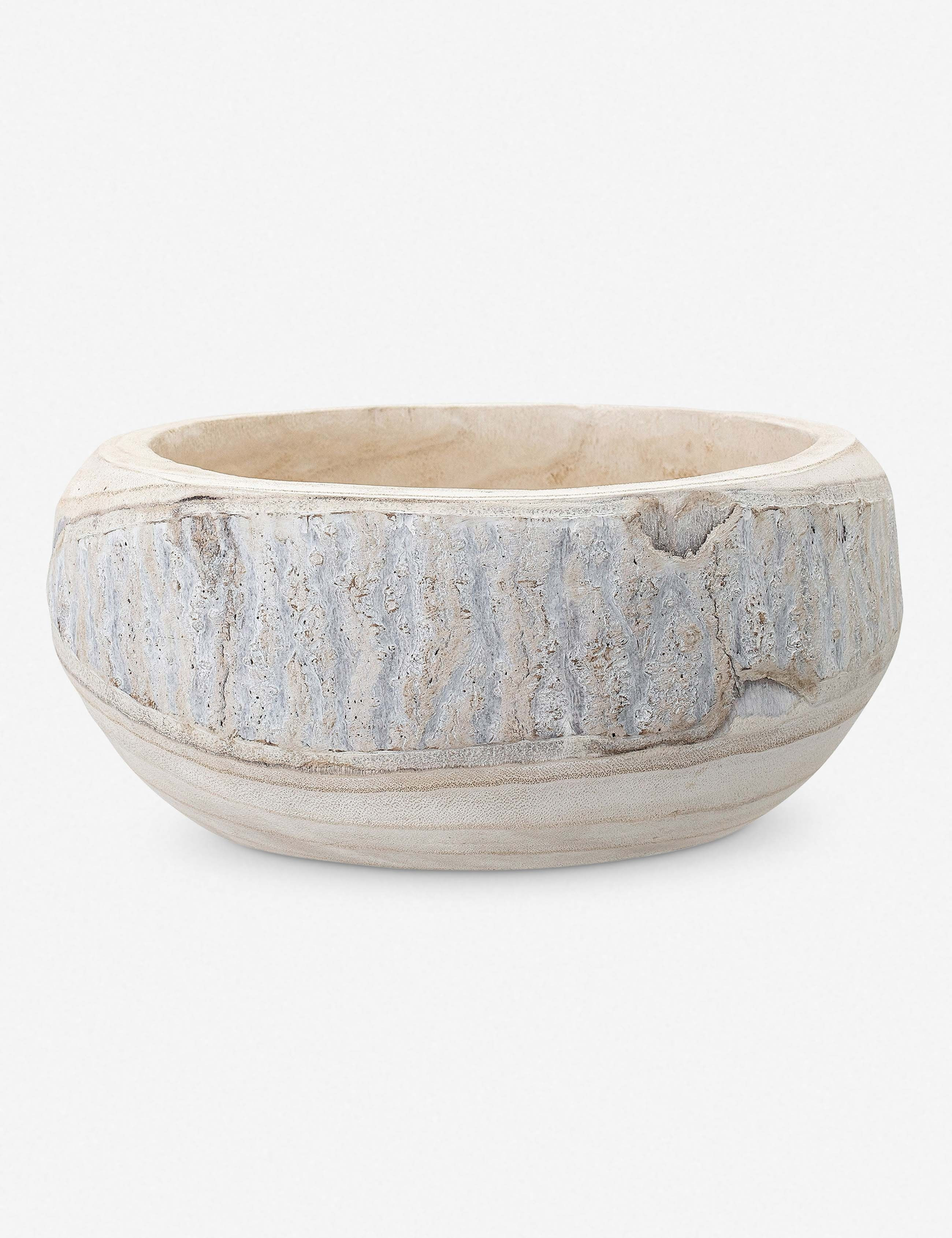 Minne Decorative Bowl, Whitewashed | Lulu and Georgia 