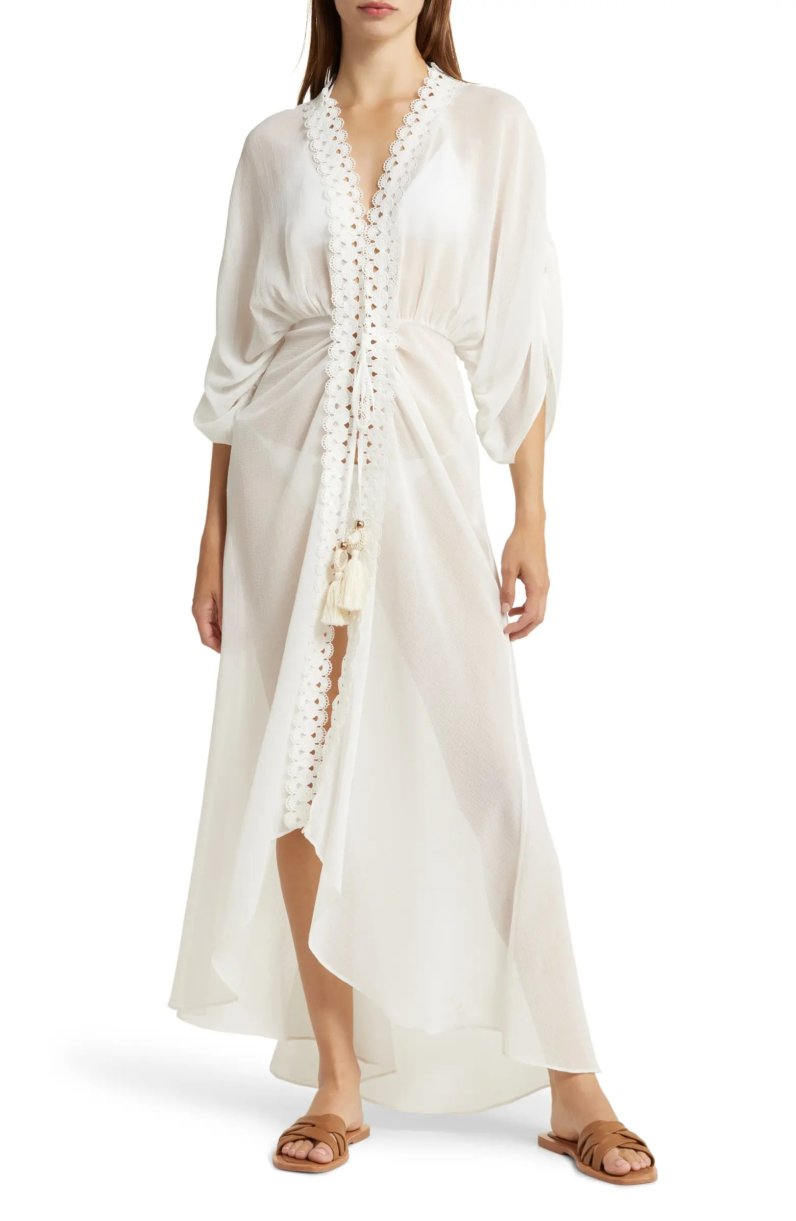 Ramy Brook Raelynn Lace Trim Cover-Up | Nordstrom | Nordstrom