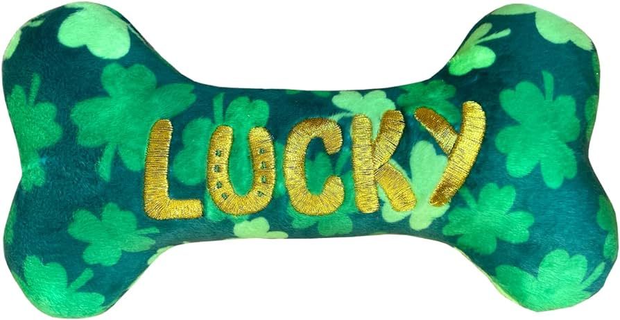 Lulubelles Huxley & Kent for Dogs | Lucky Charm Bone (Small) | St. Patrick's Day Power Plush Dog ... | Amazon (US)