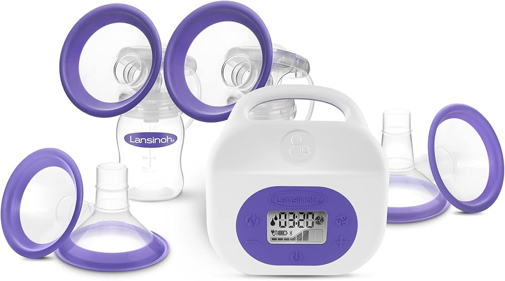 Lansinoh Smartpump 3.0 Double Electric Breast Pump, Portable and Rechargeable, Connects to Baby A... | Amazon (US)