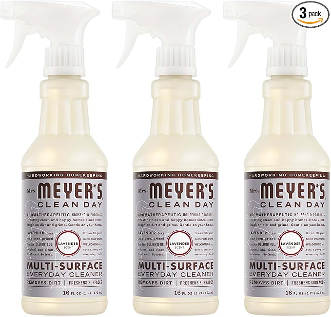 MRS. MEYER'S CLEAN DAY Multi-Surface Everyday Cleaner, Lavender Scent, 16 Fl Oz Bottle - 3 Pack | Amazon (US)
