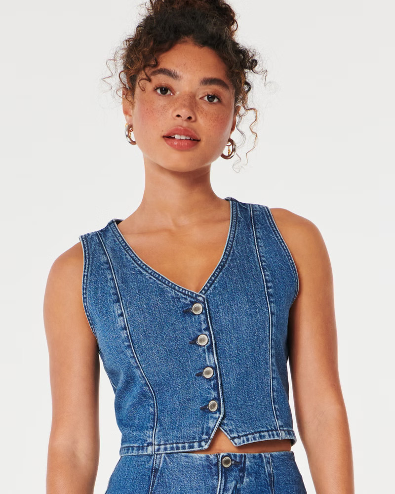 Social Tourist Denim Vest | Hollister (US)