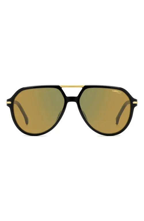 Carrera Eyewear Sport 59mm Pilot Sunglasses in Black Yellow/Yelgrn Ml at Nordstrom | Nordstrom