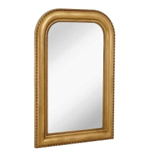 Hamilton Hills 36" x 24" Classic Gold Framed Polished Glass Top Round Corner Mirror - Thick Arche... | Amazon (US)