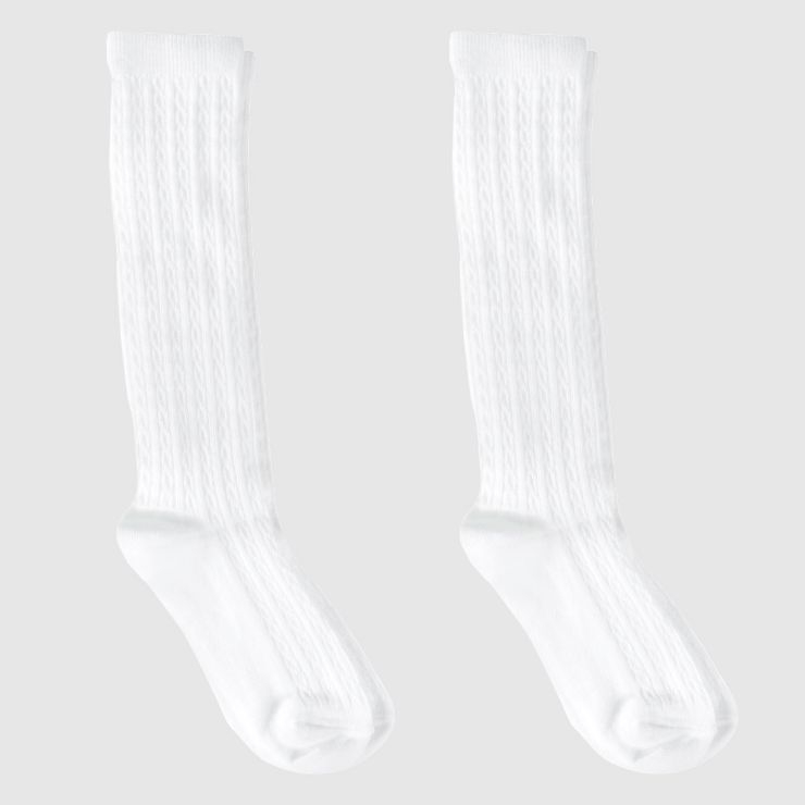 Girls' Knee-High Socks 2pk - Cat & Jack™ White | Target