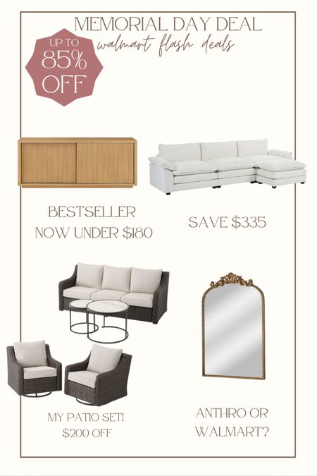 Walmart Memorial Day deals
Sectional
Patio furniture
Home decor 

#LTKSaleAlert #LTKSeasonal #LTKHome
