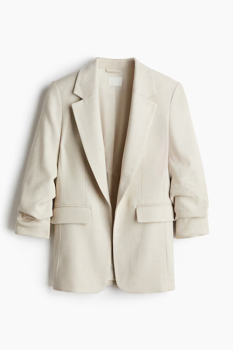 Gathered-sleeve blazer | H&M (UK, MY, IN, SG, PH, TW, HK)