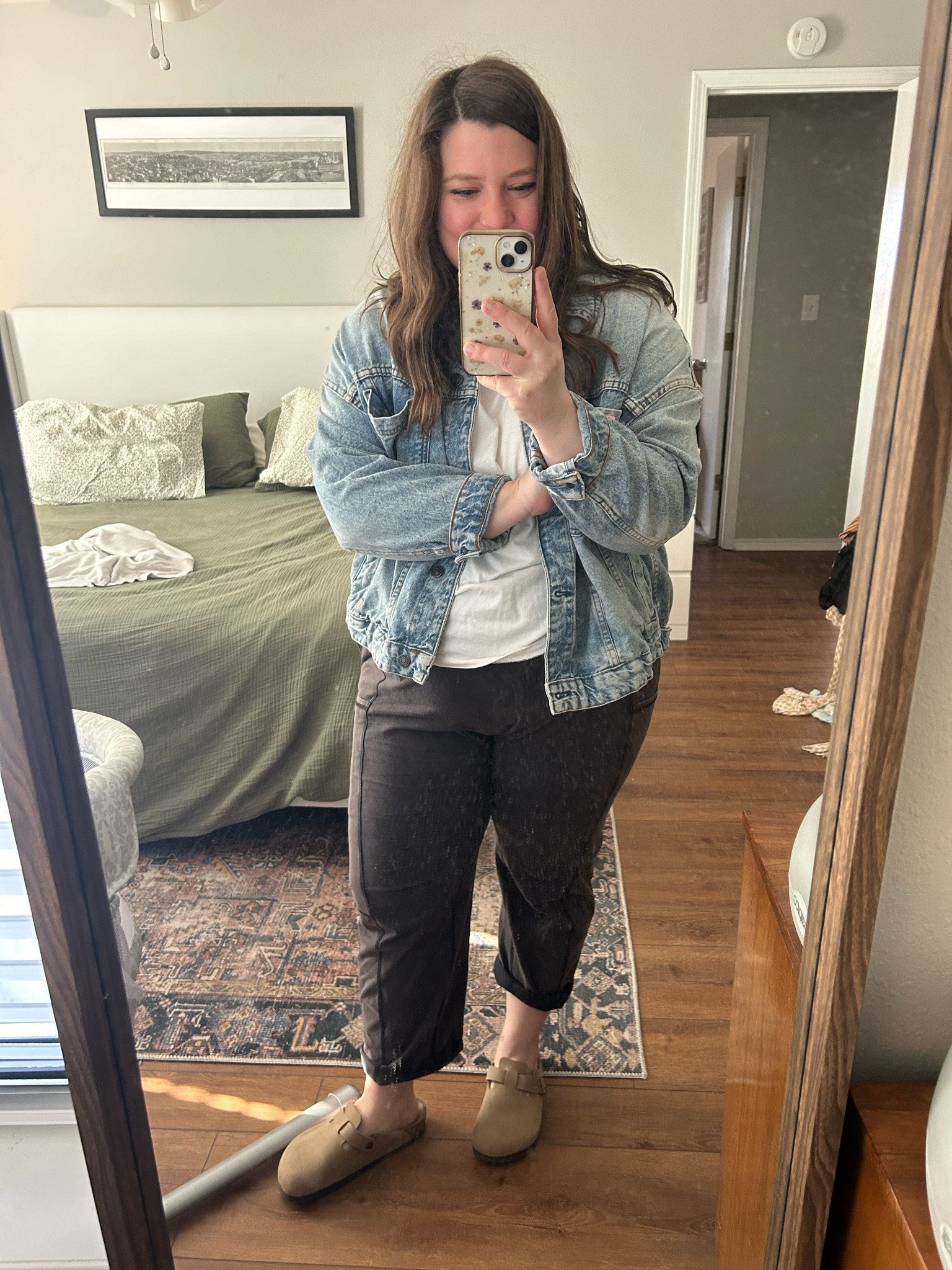 a new favorite outfit that feels like *me* at 4.5 weeks postpartum

large in the jacket, XL in the pants

#LTKmidsize #LTKplussize #LTKSeasonal