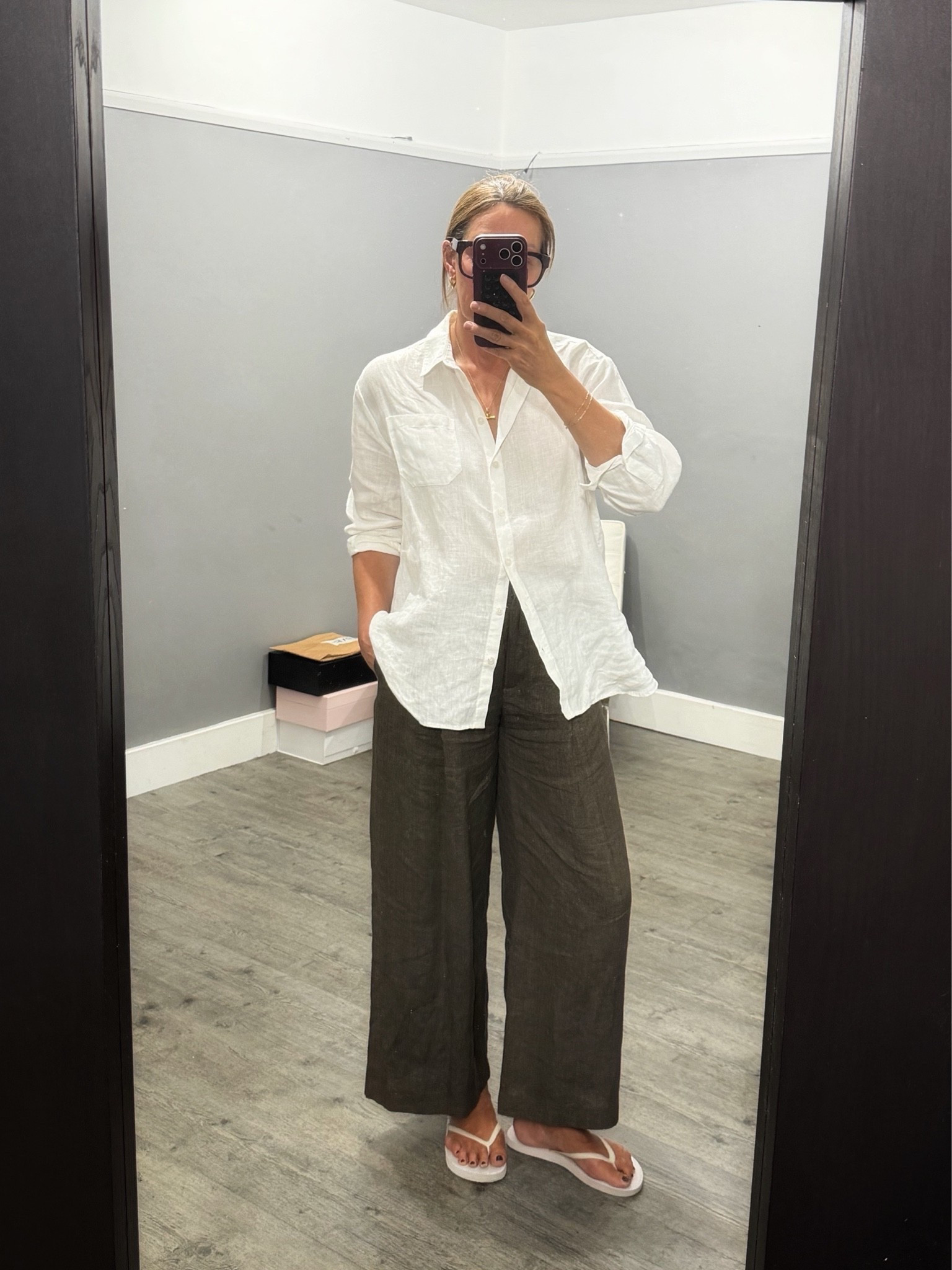 OOTD. Always happiest in a white linen shirt 🤍

#LTKuk #LTKover50style #LTKstyletip
