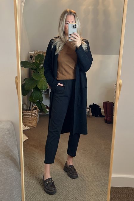 Comfy and cozy for the office today! These pants are a dream for those days when you don’t want anything restrictive. I love them during period week and for office yoga days!

#LTKstyletip #LTKshoecrush #LTKunder100