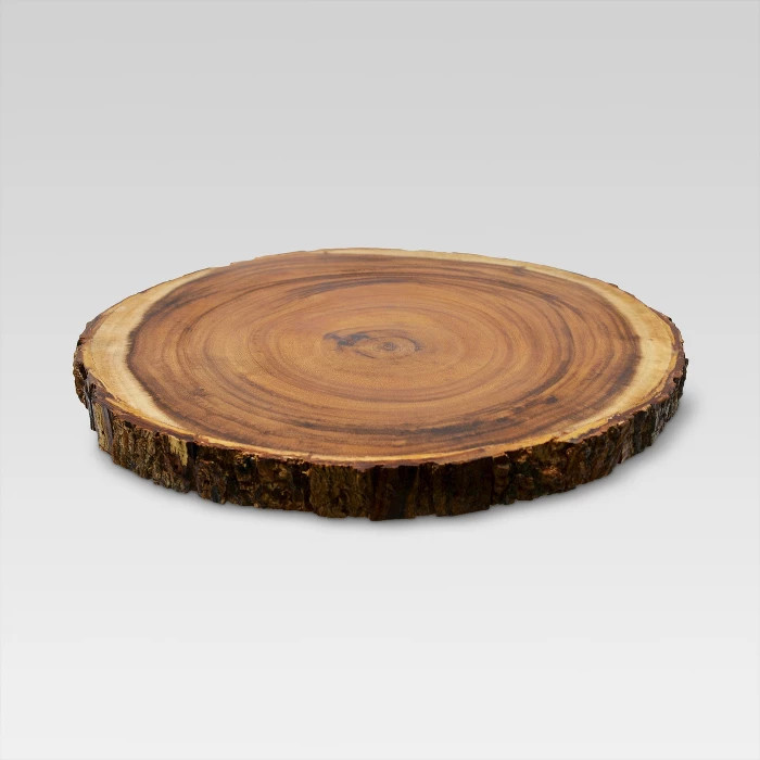 15" Acacia Wood Round Serving Platter Brown - Threshold™ | Target