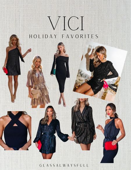 Vici holiday favorites, holiday party, Christmas party, New Year’s Eve dress, holiday party dress, sequins dress, cocktail dress, lbd, black dress. Callie Glass 

#LTKHoliday #LTKstyletip #LTKSeasonal
