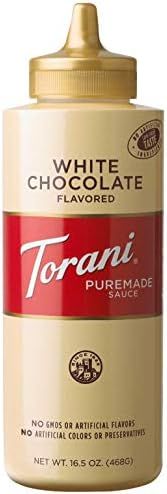 Torani Puremade White Chocolate Sauce,16.5 Ounces | Amazon (US)