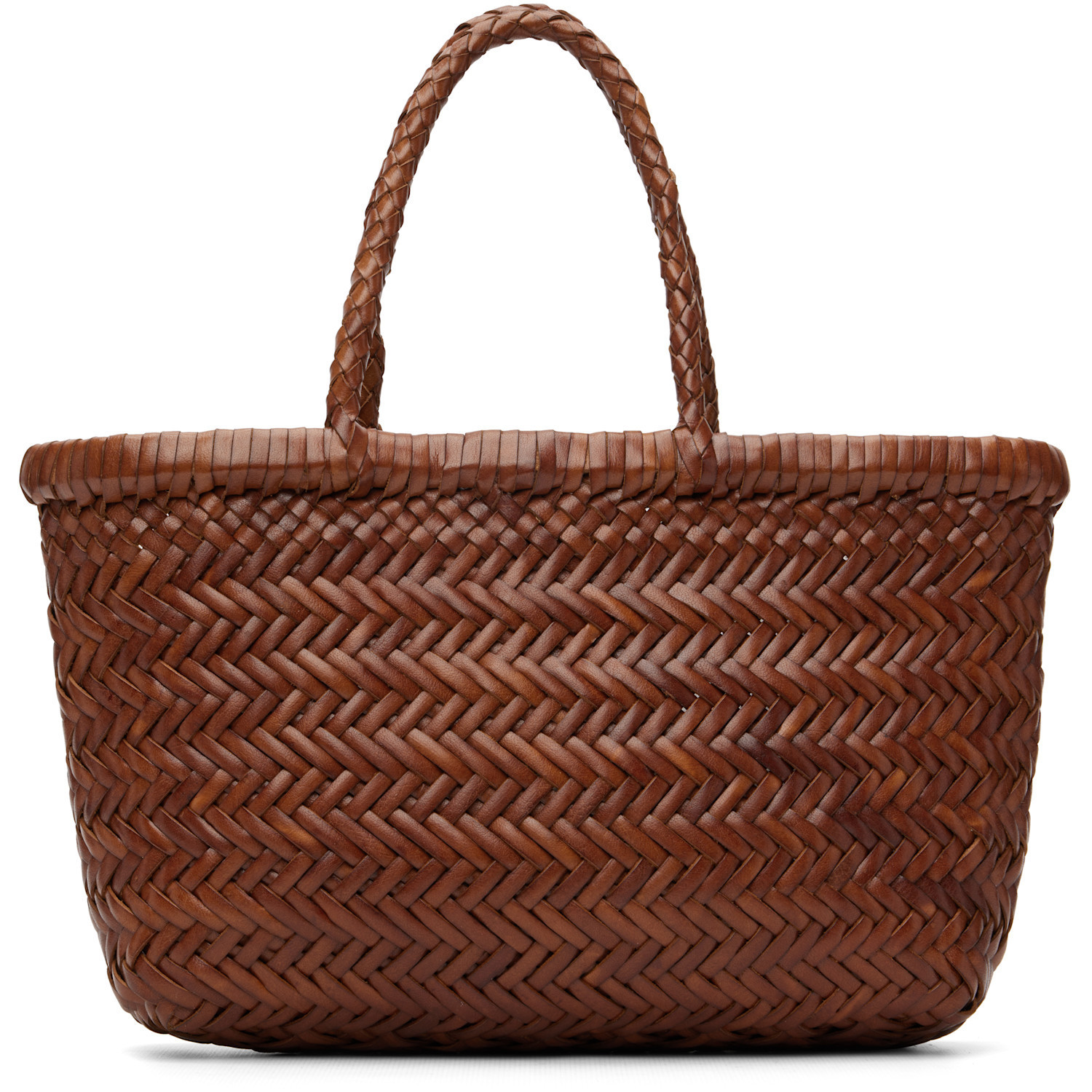 Dragon Diffusion Tan Mini Flat Gora Bag | SSENSE