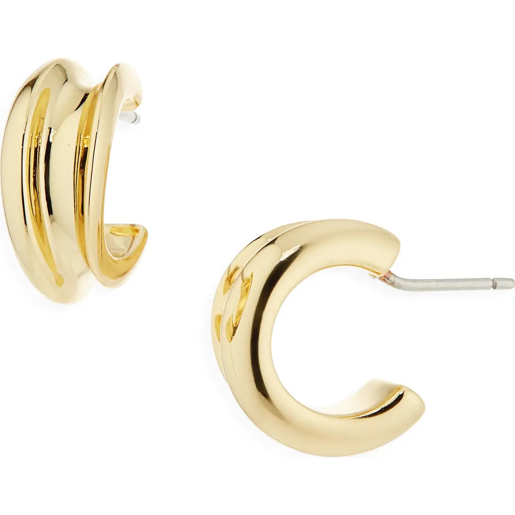 JENNY BIRD Lennon Mini Hoop Earrings in High Polish Gold at Nordstrom | Nordstrom