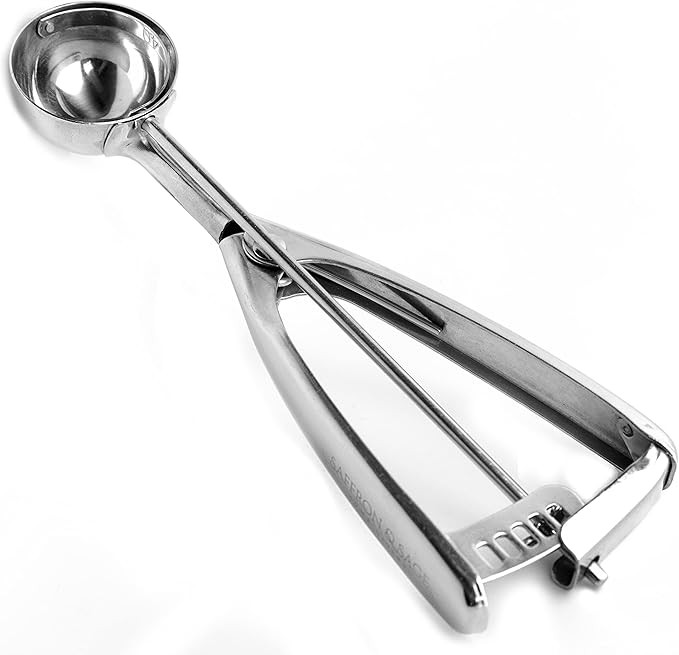 Saffron & Sage Stainless Steel Cookie Scoop - 2 Tbsp Heavy Duty Cookie Dough Scoop, Comfortable H... | Amazon (US)