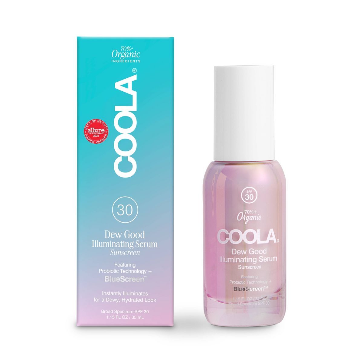 Coola Dew Good Illuminating Sunscreen Serum - SPF 30 - 1.15oz - Ulta Beauty | Target