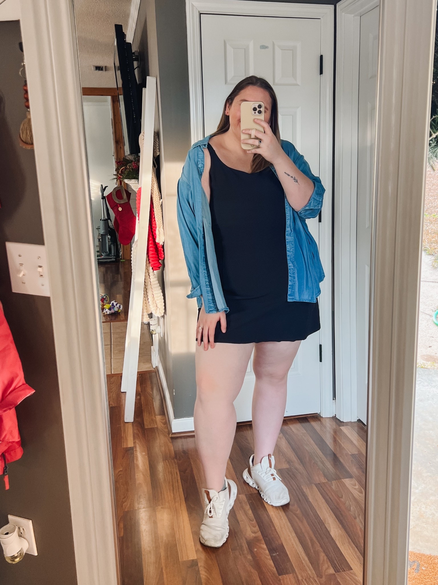 Obsessed with this Spanx athletic dress! So comfy, flattering, and perfect for running errands or chasing Wyatt around. Comes with built-in shorts & the best buttery soft fabric! 

#LTKfit #SpanxStyle #MomLife

#LTKMidsize #LTKActive #LTKPlusSize