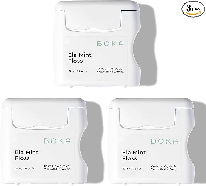 Boka Ela Mint Expandable Woven Dental Floss, Made from Natural Vegetable Wax, Teflon-Free and Pet... | Amazon (US)