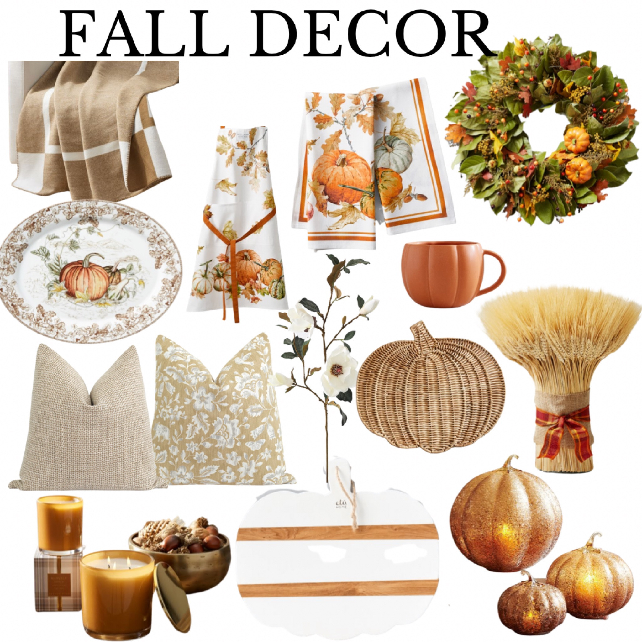 Autumn Decor, Fall decorative pieces
Fall pillows, Autumn wreath, Pumpkins, Fall serving platter, Harvest spiced, Placemats, Mugs, Pumpkin Cheese board.


#LTKhome #LTKstyletip #LTKSeasonal