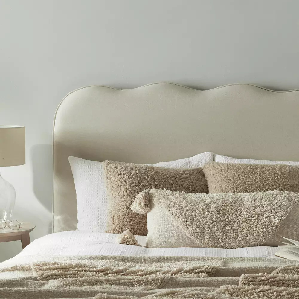Buy Habitat Onda Linen Double Headboard - Natural | Headboards | Habitat | Habitat UK