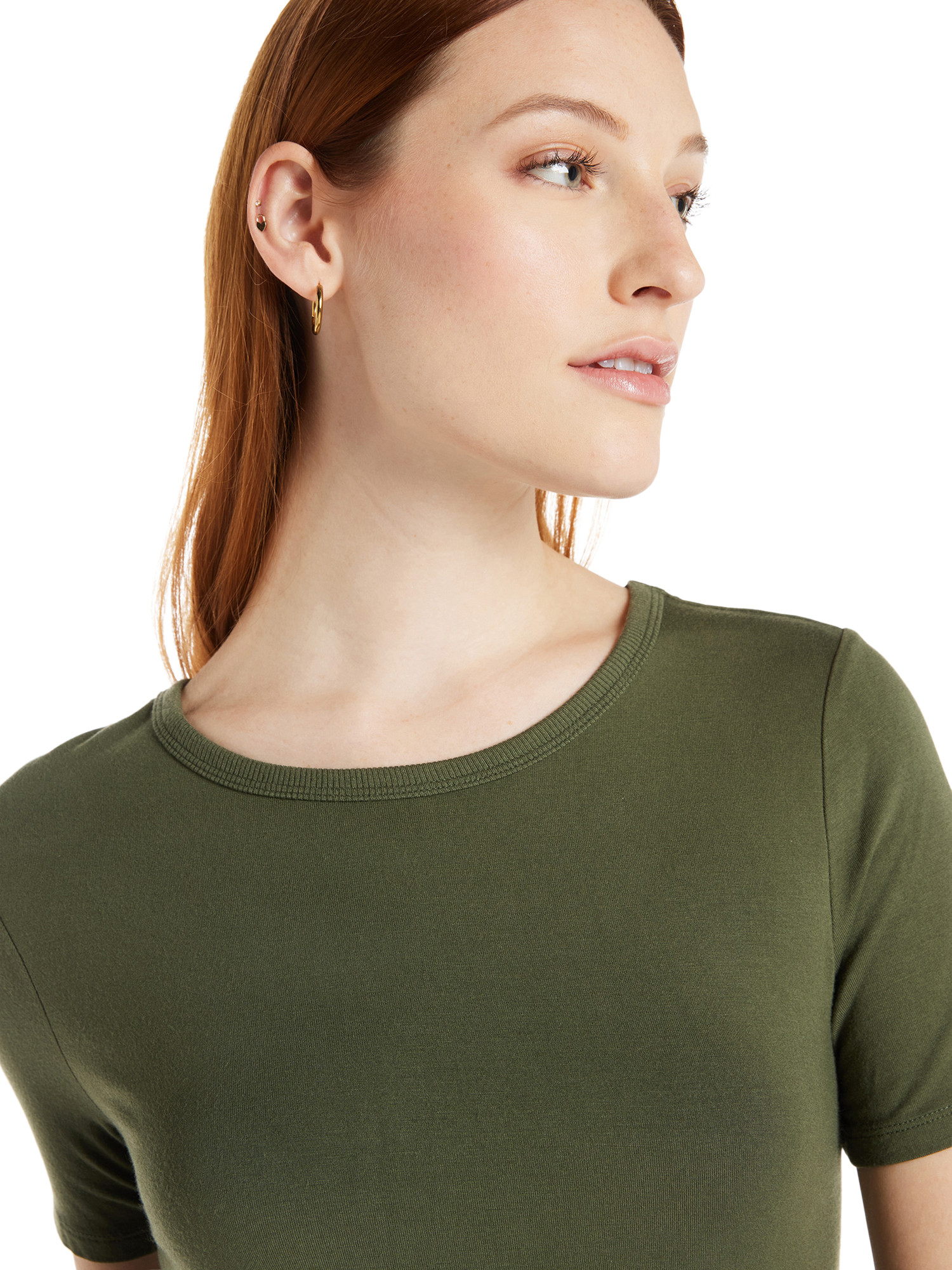 Time and Tru Women's Ruched Knit Dress with Short Sleeves, Sizes XS-XXXL | Walmart (US)