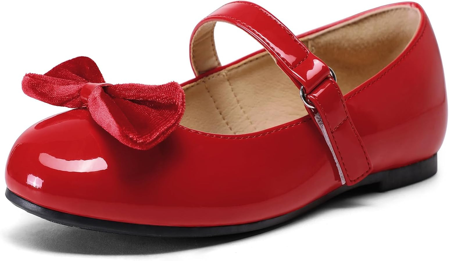 K KomForme Girl's Ballet Flats Non-Slip Soft Mary Jane Walking Party Dress Shoes for Toddler/Litt... | Amazon (US)