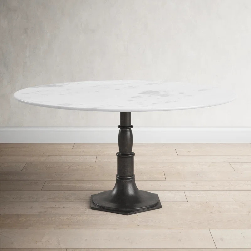 Mickley Round Metal Base Dining Table | Wayfair North America