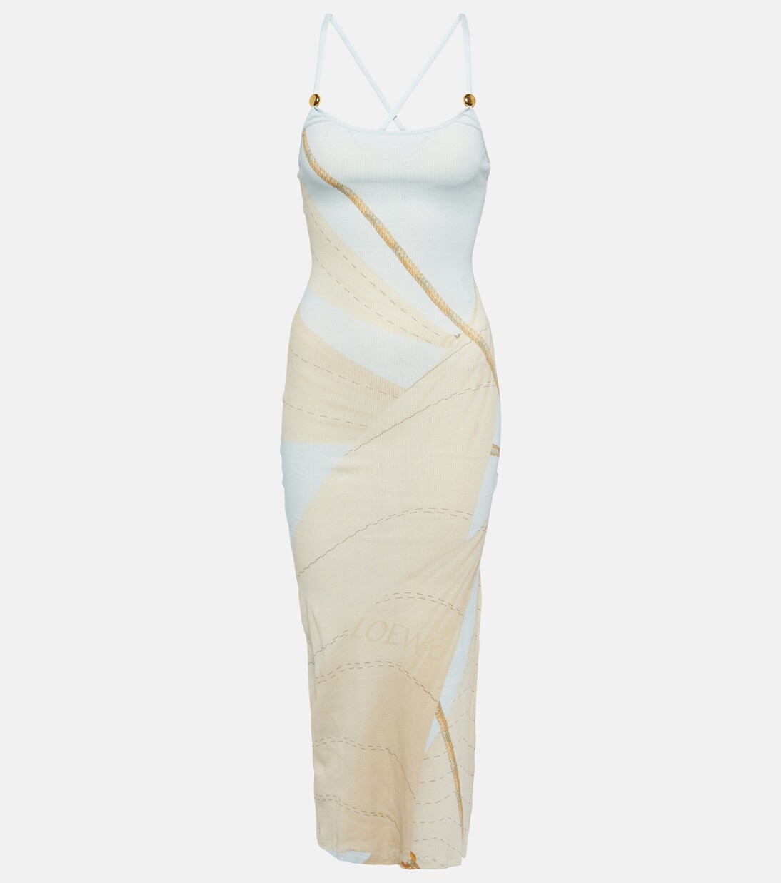 Paula's Ibiza printed jersey midi dress | Mytheresa (US/CA)