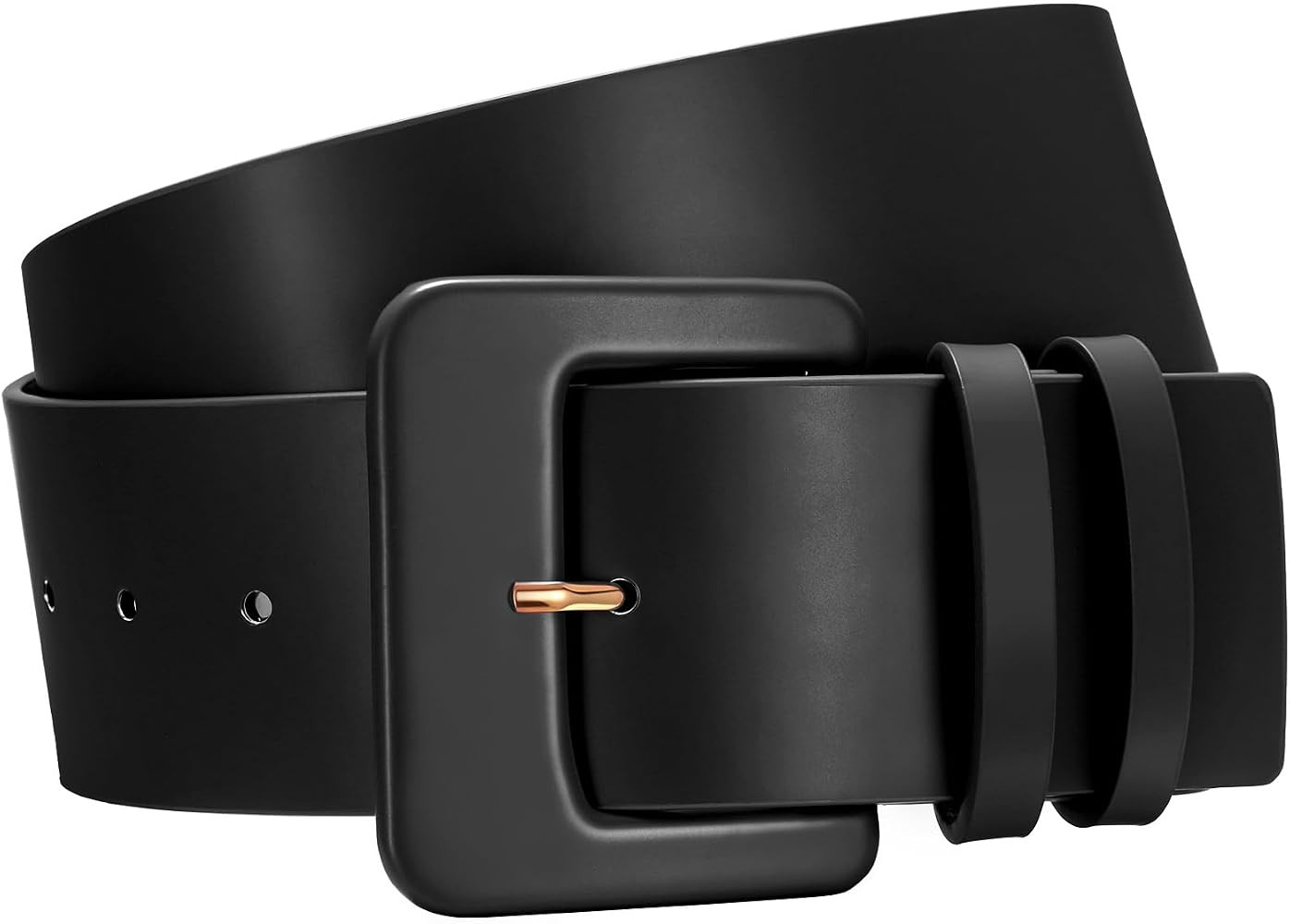 XZQTIVE Women's Candy Color Wide Leather Belt, 2.13" Square Buckle Waist Belt for Jeans Dresses P... | Amazon (US)