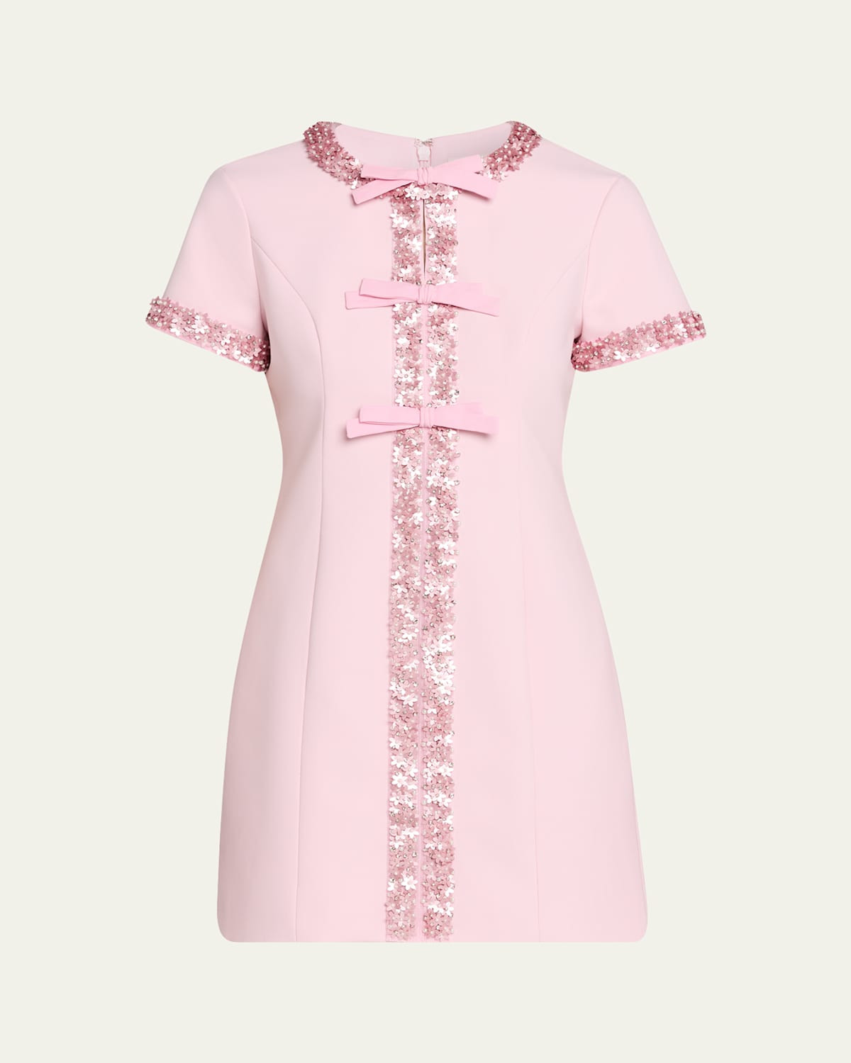 Maelle Embellished Short-Sleeve Mini Dress | Bergdorf Goodman