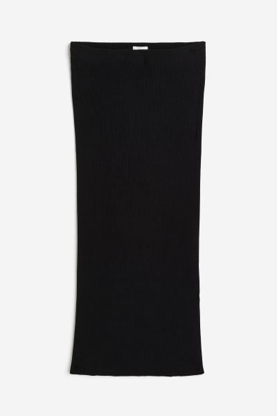 Rib-knit Skirt - Black - Ladies | H&M US | H&M (US + CA)