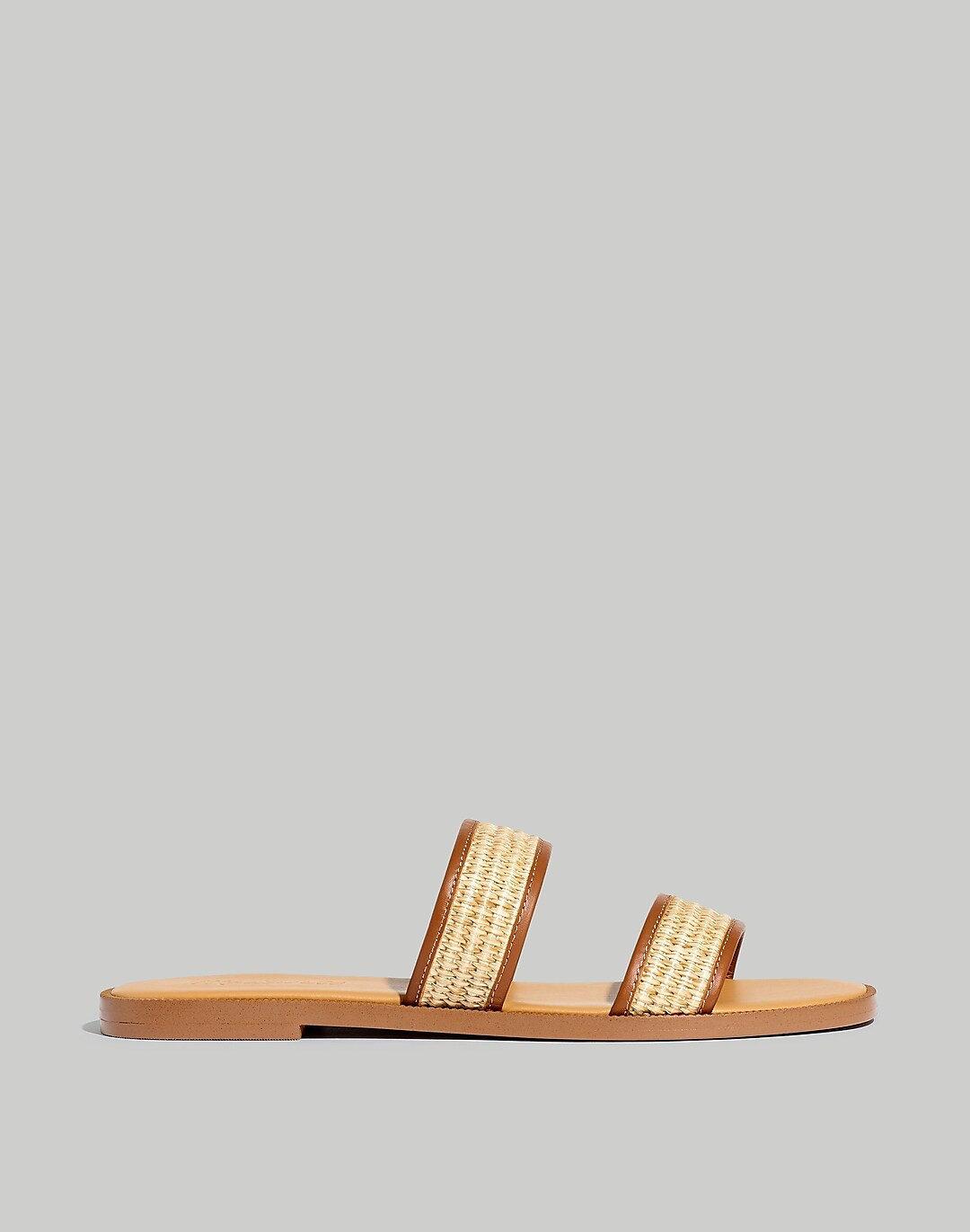 The Teagan Slide Sandal in Straw | Madewell
