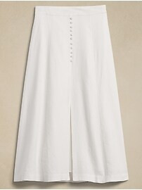 Linen-Blend Midi Skirt | Banana Republic Factory
