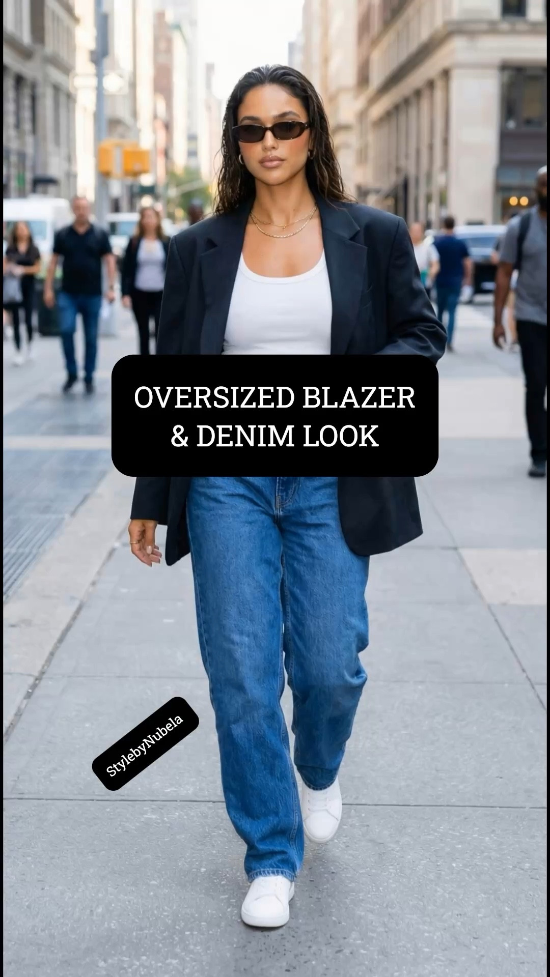 Oversized Black Blazer, White Bodysuit,   Sunglasse, Sneaker#LTKFashion 

#DailyDenim #CasualChic #EverydayOutfits #DenimStyle #EffortlessFashion #StreetStyleInspo #ModernBasics #StyleShorts

#LTKPetite #LTKTall #LTKSeasonal #LTKFestival #LTKMidsize #LTKPlusSize #LTKSaleAlert #LTKOver40 #LTKgrwm #LTKBump #LTKmomlife #LTKootd #LTKdayinmylife #LTKvlog