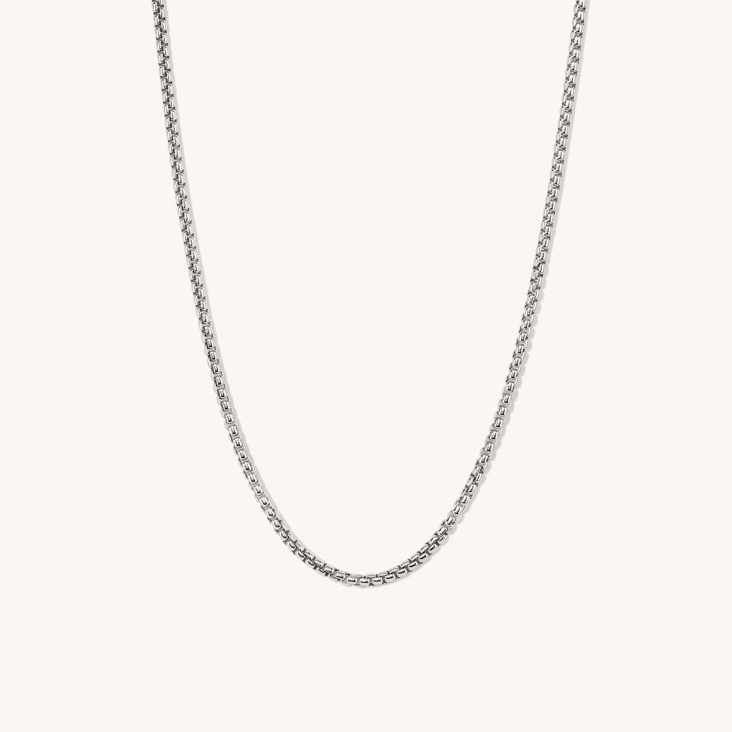 Round Box Chain Necklace | Mejuri Fine Crew