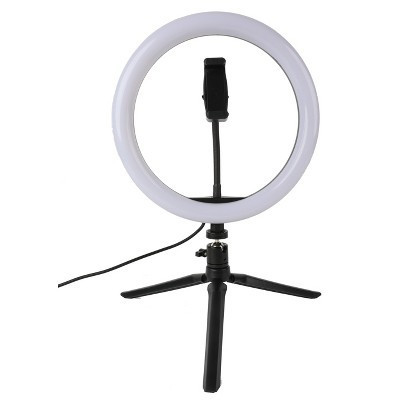 Vivitar 10" RGB Ring Light Kit With Remote Control, 2 Gooseneck Phone Holders and Adjustable Stand, Color Changing LED Light with 16 Colors | Target