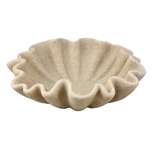 Tan Scalloped Bowl, 10.5" | At Home