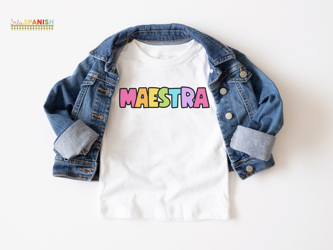 Maestra Back to School Outfit, Teacher Appreciation, Spanish Teacher Bilingual Teacher Tee Dual L... | Etsy (US)