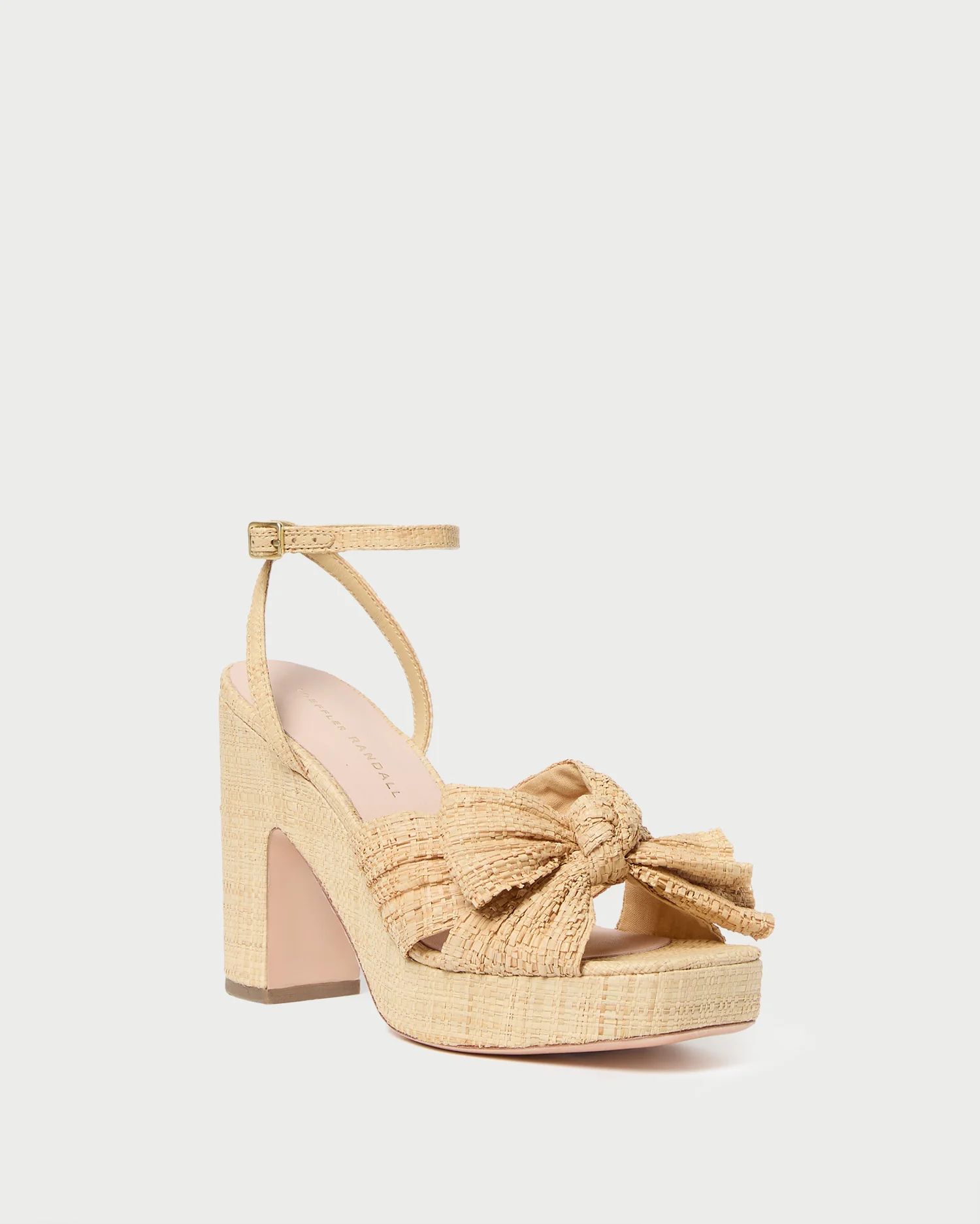 Lucia Natural Pleated Bow Platform | Loeffler Randall