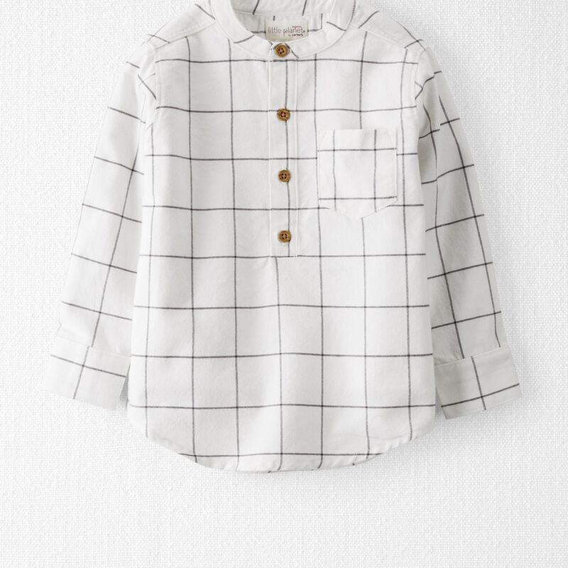 Toddler Organic Cotton Plaid Flannel Henley Shirt | Carter's