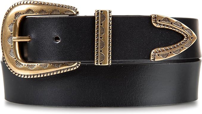 Lucky Brand Women's Western Style Fashion Leather Belt with Metal Buckle | Amazon (US)