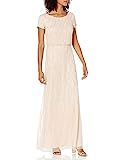 Adrianna Papell Women's Long Beaded Dress, Champagne Sand, 6 | Amazon (US)