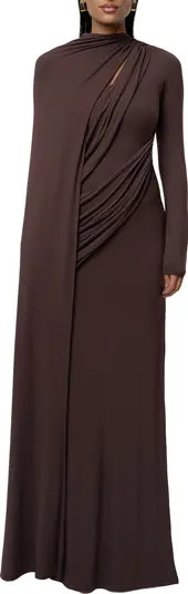 JLUXLABEL Draped Elegance Long Sleeve Gown | Nordstrom | Nordstrom