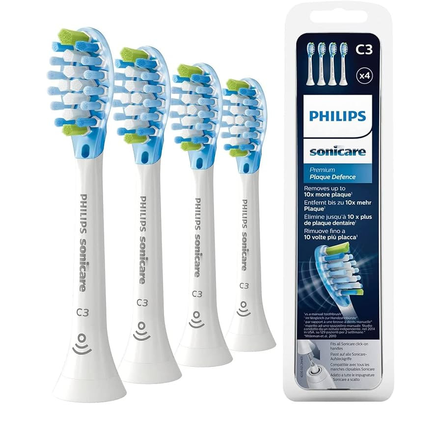 Philips Sonicare Original C3 Premium Plaque Defence Standard Sonic Toothbrush Heads - 4 Pack in W... | Amazon (US)