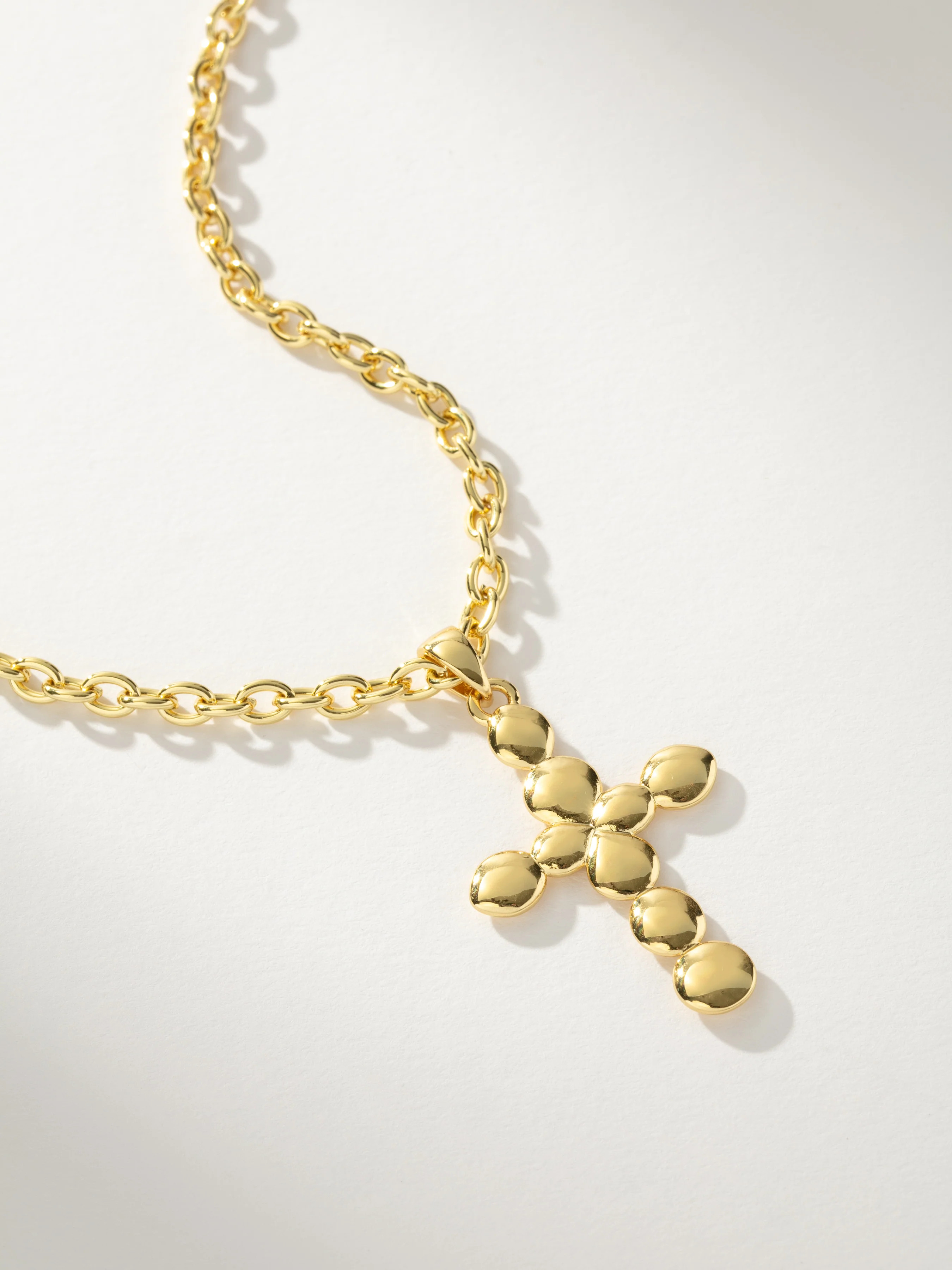 Bubble Cross Necklace in Gold | Statement Necklace | Uncommon James | Uncommon James